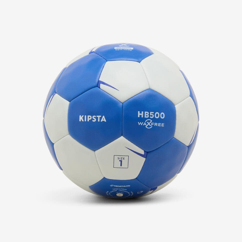 2: ballon_de_handball_taille_1_sans_résine_h500_waxfree_blue_ocre_s1 - blue